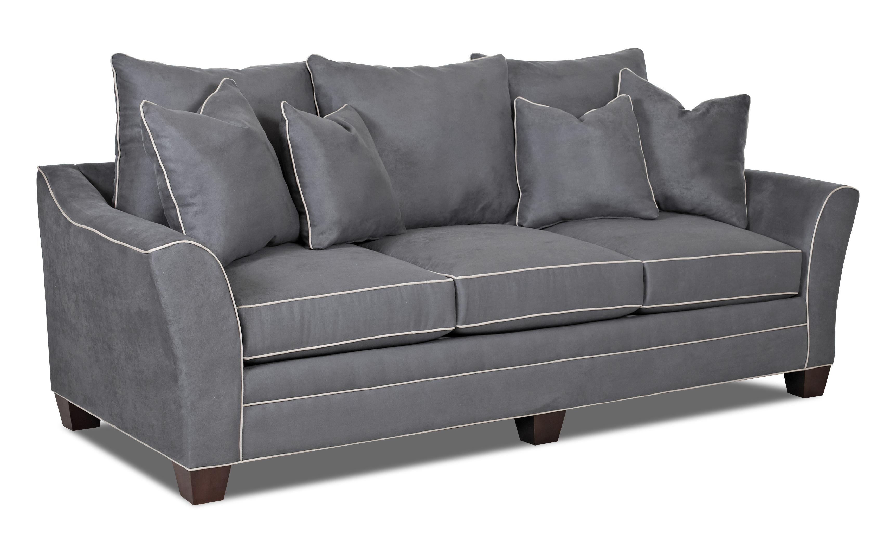 Klaussner Posen Contemporary Sofa with Block Feet Johnny Janosik Sofas